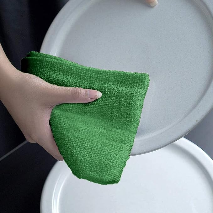 Avalon Towels Bar Towels (Pack of 60) Size 14x17 Inches – 100% Cotton, Absorbent and Reusable Cleaning Rags, Multipurpose Cleaning Towels, Terry Cloth Rags, Durable Shop Rags (Green)