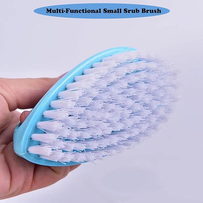 Scrubbing Brushes for Cleaning Small Scrub Brush with Nylon Stiff Bristles | 2 Pack Heavy-Duty Scrubber Cleaner Brush Multi-Purpose Cleaning Brush for Bathroom,Showe,Sink,Kitchen,Bathtub,Floor -Compact