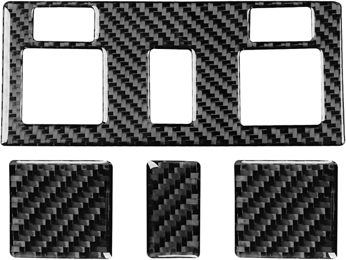 Fit for Cadillac Escalade ESV 2007-2014 / EXT Hybrid 2009-2013 | Real Carbon Fiber | Accessories | Trim Over Console Reading Light Button Frame | Stickers | Thick Overlay