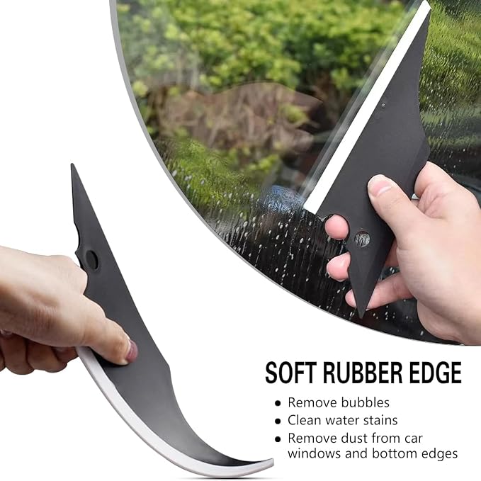 Mandark 18PCS Car Window Tint Tool Kit with Squeegees and Knife | Plastic rubber and metal build, works on flat surfaces and curves, supports film smoothing and trimming, auto repair tools