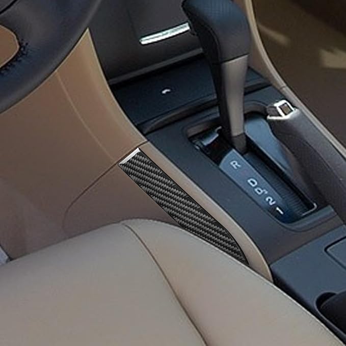 Real Carbon Fiber Trim for Honda Accord Accessories | for 2003 2004 2005 2006 2007，Central Console Panel Side Cover，Thick Overlay Sticker Decal