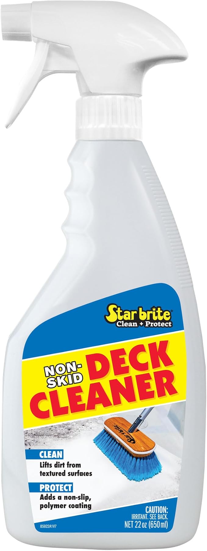 STAR BRITE Non-Skid Deck Cleaner & Protectant - Lift Dirt & Stains From Fiberglass, Painted Surfaces, More 22oz Spray (085922SS)
