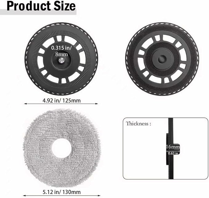 4Mop and 2 Mop Pad Plate Accessories for Dreame L20 Ultra/ L10s Ultra Gen2/ L10s Pro Ultra Heat/ X30 Ultra/ X40 Ultra/ X40 Master/ L40 Ultra, Board Holder Replacement Mop Tray Part Attachment