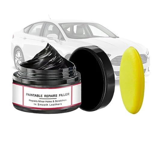 Car Trim Restorer 50g Long-Lasting Quick Paste with Sponge | Vehicles Scratch Remover for Interior Leather Dashboard Boat Truck Convertible Garage Home Underseat Maintenance Care