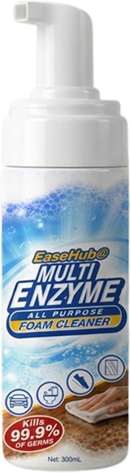 EaseHub Multi Enzyme Cleaner, Multi-Surface Foam Cleaner Spray for Kitchen, Upholstery, Carpet & Car Interior, 2 Fl Oz，1 pc