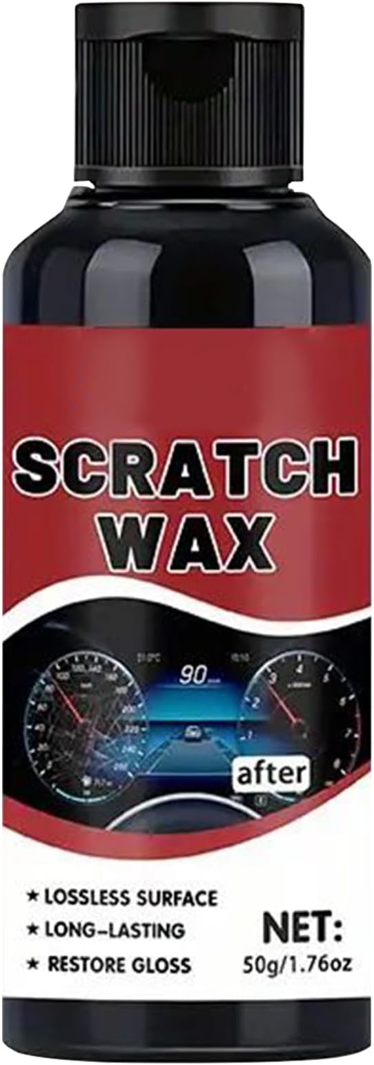 Car Interior Trim Restorer – 50g Scratch Repair Wax Polishes, Plasticc Dashboard Conditioner, Surfaces Renewal Cream | Automotive Detailer for Console Panel, Instrument Cluster, Upholstery Screen