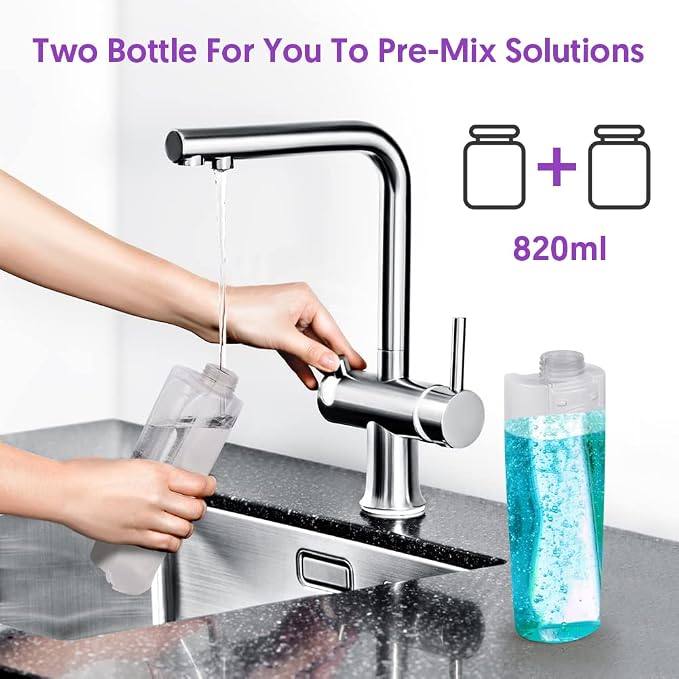 Spray Mops for Hardwood Floor Cleaning: Floor Mop with 2 Refillable Bottles | 3 Washable Pads for Swiffer Powermop, 360° Swivel Head, Wet Mop Reusable, Commercial Dust Mop for Wood Laminate Ceramic Tiles