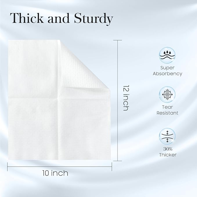 Fygrip 4 Pack of 50 count XL Disposable Face Towels 10” x 12”, 100% Viscose Fibre, Soft & Skin Friendly Face Towelettes Disposable, Facial Tissue Wipes for Women Cleansing