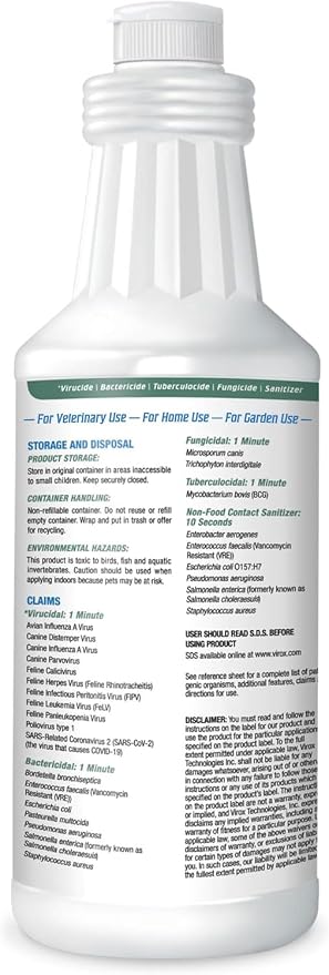 REScue One-Step Ready-to-Use Disinfectant Cleaner & Deodorizer – For Veterinary Use, Animal Shelters, Pet Foster Homes, Kennels, Litter Box – 32 Ounce RTU (6 Pack)
