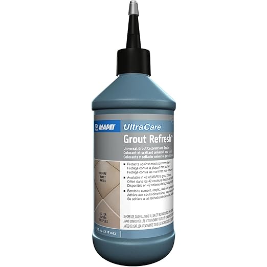 MAPEI UltraCare Grout Refresh, Universal Grout Colorant & Sealer, 8 oz Bottle – Easy Grout Restoration & Protection, 5228 Cavern Moss