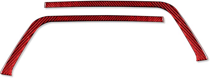 Red Real Carbon Fiber Trim for Nissan Rogue Accessories | for 2014 2015 2016 S SL SV Fog Light Eyebrows Eyelids Sticker Exterior Thick Overlay Decal