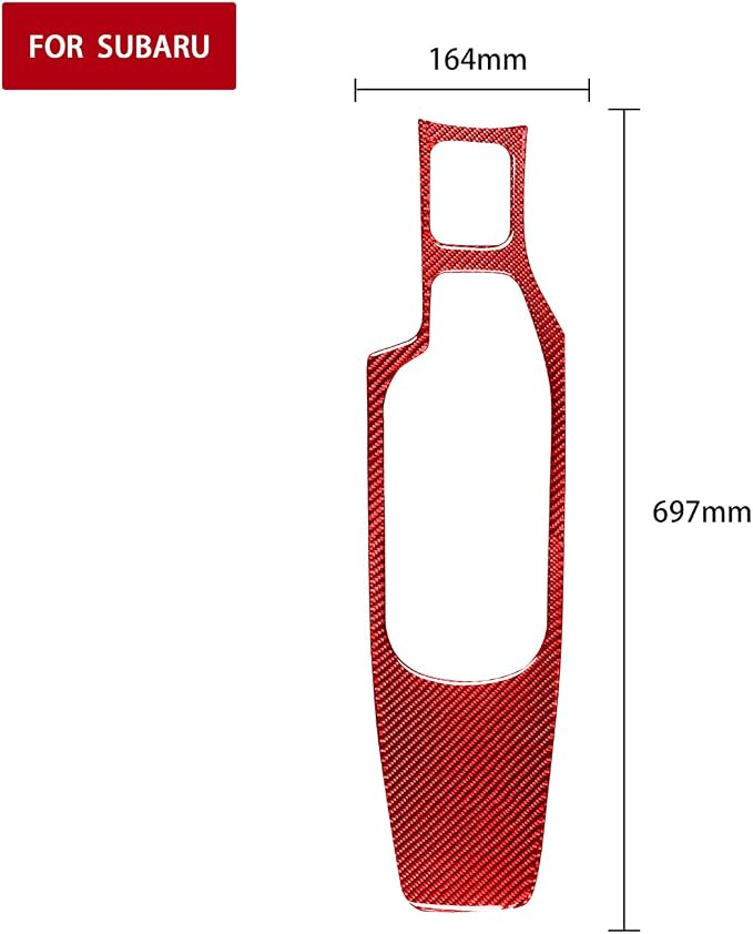Red Real Carbon Fiber Accessories Car Interior Central Control Armrest Panel Decals Compatible with Subaru BRZ/Scion FR-S/Toyota 86 2016 2017 2018 2019 2020 Trim Stickers