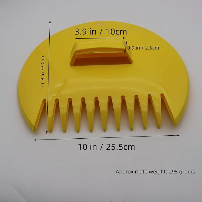 Leaf Scoops Hand Rakes - Lightweight, Garden and Yard Leaf Scoops Hand Rakes, Durable Grabber Tool for Scooping Up Leaves, Spreading Mulch, Gardening( 1 Pair, Yellow)