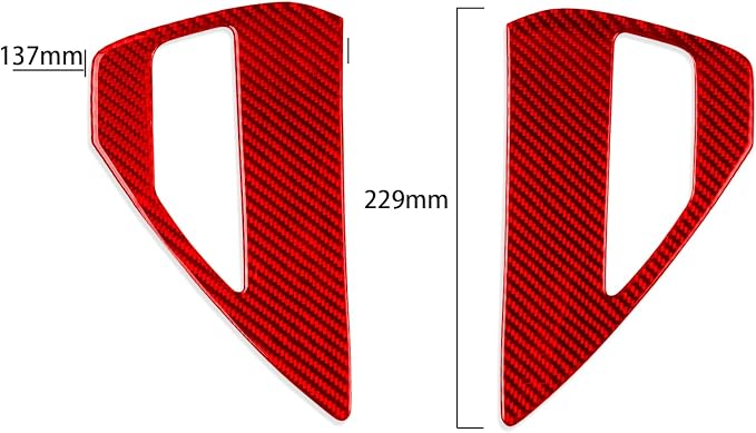 Red Real Carbon Fiber Trim for Tesla Accessories | for Model 3 2017-2022 / Model Y 2020-2024 Rear Tail Light Charging Port Sticker Interior Thick Overlay Decal
