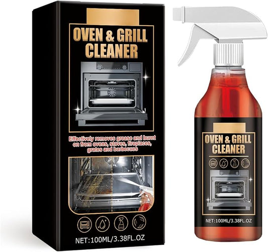 Oven And Grill Cleaner, Oven Rack & Grill Cleaner,3.38 FL. OZ Kitchen Heavy Oil Cleaner Spray, Eliminates Thick Grease & Build Up, Odor And Grease Remover