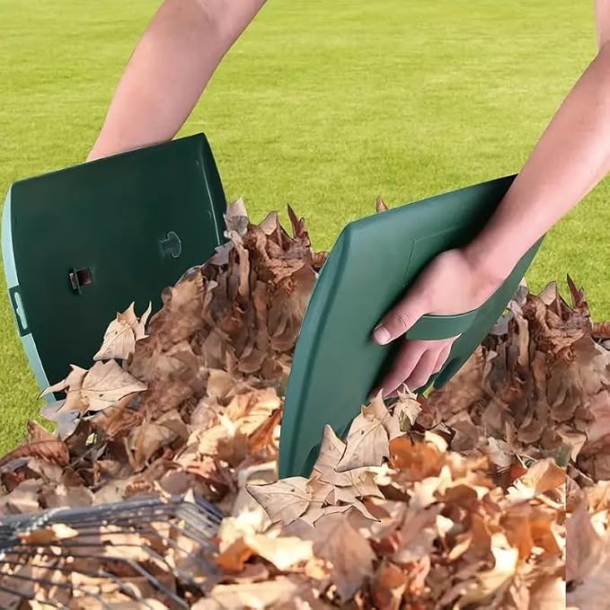 Outdoor Gardening Falling Leaf Collector Clip Plastic Hand Slicker for Leaves, Maple and Lawn Cleaning, Green