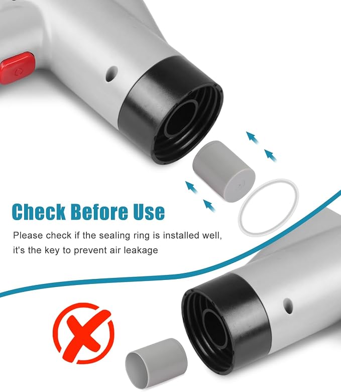 Toilet Plunger Drain Clog Remover: High Pressure Air Drainage Blaster Clog Remover Tool- Stainless Steel Gray Air Plunger for Bathroom, Sink, Floor, Kitchen Clogged