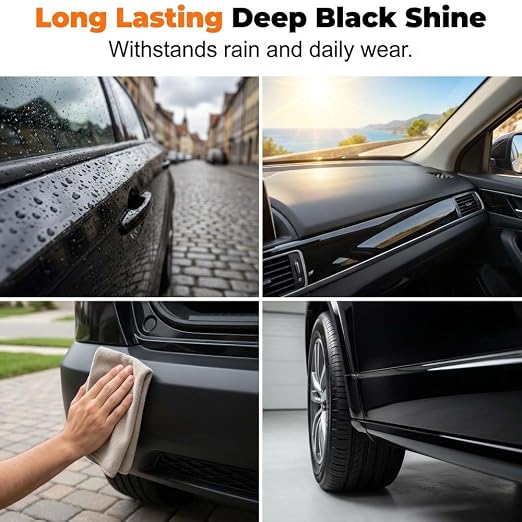 Auto Plastic Restorer Kit, 2026 New Car Plastic Restorer, Automotive Black Lotion for Dashboard, Multi Functional Dashboard Polish for Car Interior Care (1)