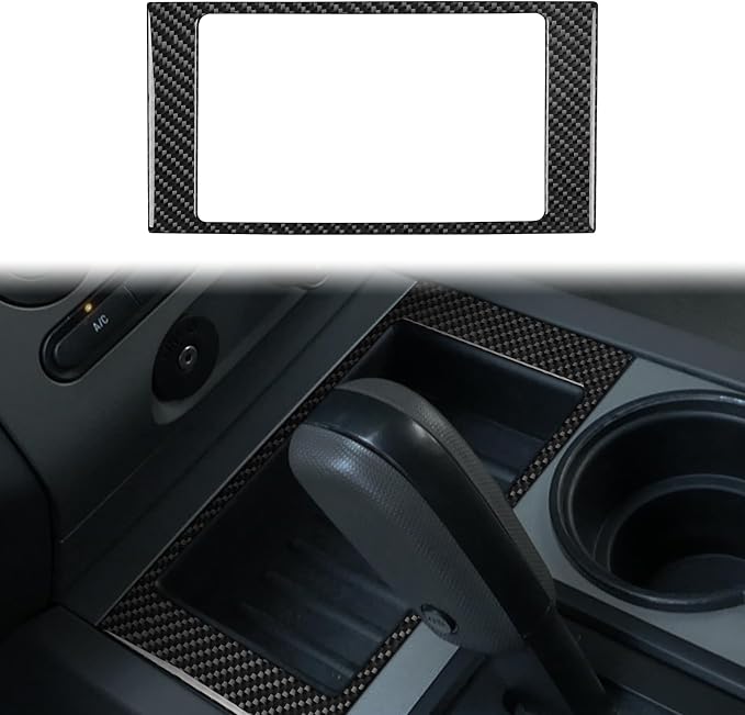 Fit for Ford Expedition 2007-2014 Carbon Fiber Center Stickers | Trim Center Console Storage Box Surround | Accessories | Self-adhesive | Thick Overlay