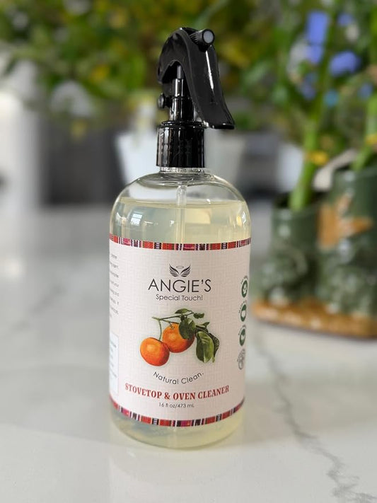 Angie's Special Touch Natural Clean Stovetop & Oven Cleaner, 100% Natural, No Harsh Chemicals, 16 fl oz
