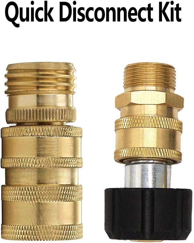 Twinkle Star Pressure Washer Adapter Set, Quick Disconnect Kit | M22 14mm Quick Connect Swivel to 3/8" Fittings, 3/4" to Quick Release