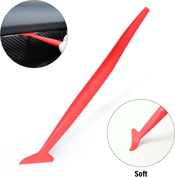 Gomake Vehicle Vinyl Wrap Window Tint Film Tool Kit Include 4 Inch Felt Squeegee, Retractable 9mm Utility Knife and Blades, Zippy Vinyl Cutter and Mini Go Corner Squeegee for Car Wrapping