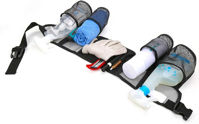 Tool Pouch, Waist Tools Bag Belt, Bottle Holster, Heavy Duty Working Tool Apron for Janitorial, Custodial, Housekeeping, Cleaning