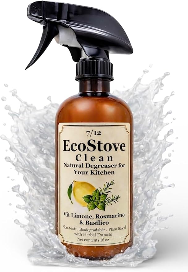 Herbal Scent Stove & Oven Cleaner – Spray, Wait & Wipe | Plant-Based Heavy-Duty Kitchen Degreaser Spray – Non-Toxic, Fume-Free Oven Cleaner | Safe for Glass Cooktops, Stainless Steel & Enamel (16 Oz)