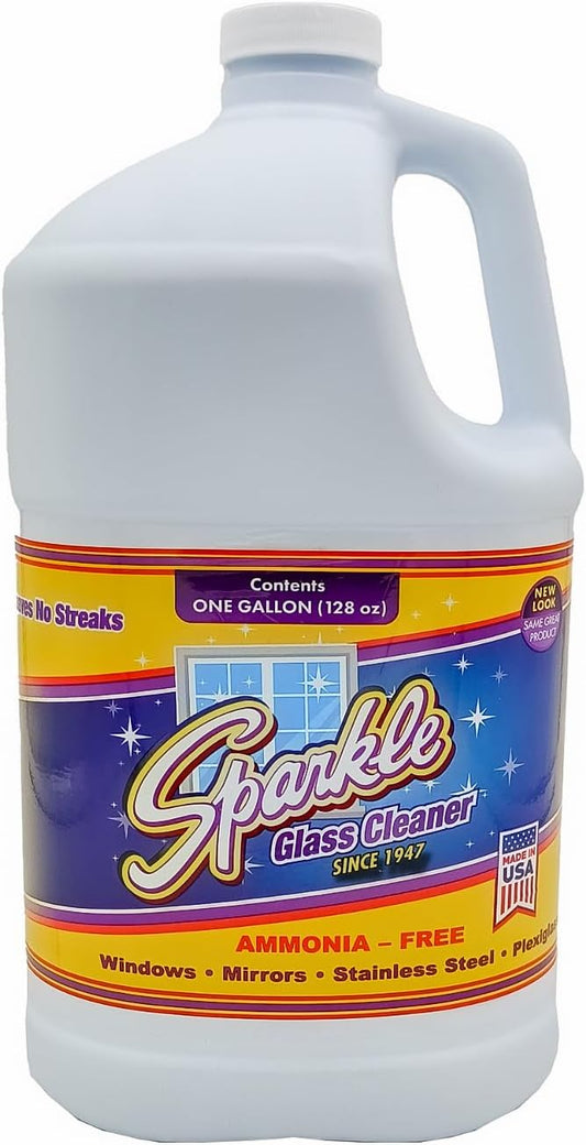 Sparkle Glass Cleaner, Original Purple, 1 Gallon Refill Bottle, 128 OZ