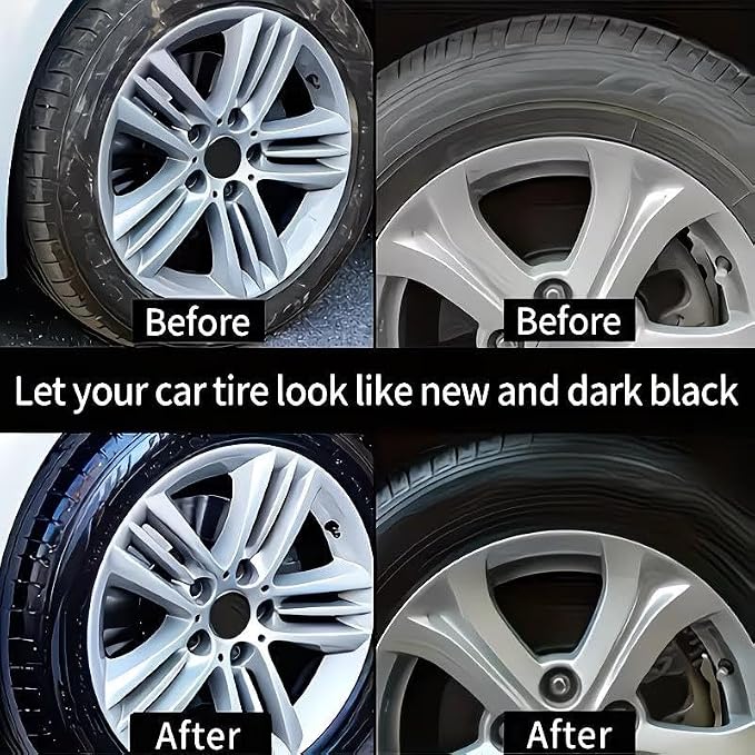 Plastic Restoration Polish Cream Scratch Repair Wax Car Interior Trim Restorer Non Greasy Shine Protective Cleaner for Dashboard Door Panel Tire Care (80g)