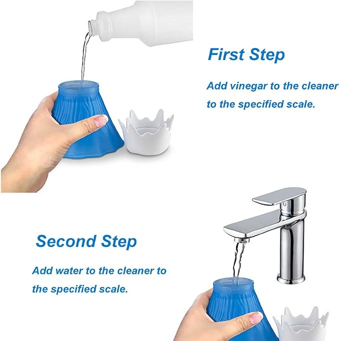 ZOSTLAND Volcano Microwave Cleaner- Microwave Oven Steam Cleaner,High Temperature Steamer Easily Crud in Minutes Steam Cleans and Disinfects with Vinegar and Water for Kitchen (Blue)