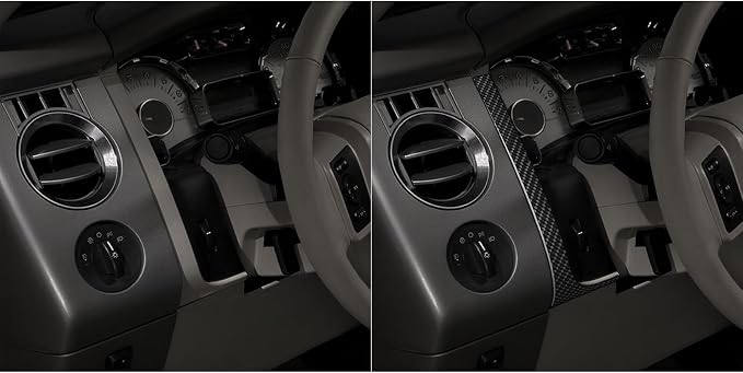 Fit for Ford Expedition 2007-2014 Carbon Fiber Speedometer Stickers | for 2007 2008 2009 2010 2011 2012 2013 2014 | Speedometer Side Trim Accent | Accessories | Thick Overlay
