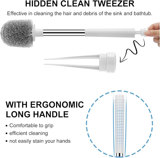 SetSail Toilet Brush 3 Pack Toilet Bowl Brush and Holder Toilet Cleaner Brush with Nylon Bristles Ventilated Toilet Brushes for Bathroom with Holder for Toilet Scrubber Cleaning, Pure White