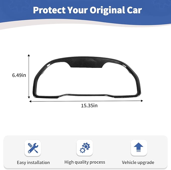 RT-TCZ for 4Runner Console Instrument Panel Dash Gauges Cluster Trim Cover for Toyota 4Runner 2010-2023 Carbon Fiber Interior Accessories