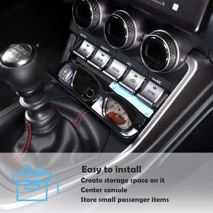 Central Armrest Storage Box Secondary Storage Center Console Organizer Tray Fit for Subaru BRZ 2022-2025 & Fit forToyota GT86 2022-2025, Center Console Storage Box, ABS Console Storage Tray Organizer