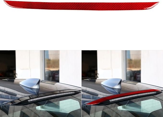 Real Carbon Fiber Accessories Compatible with Chevy Malibu 9th Gen 2016 2017 2018 2019 2020 2021 2022 2023 2024 Car Exterior Trim Stickers Rear High Mount Stop Light Decals