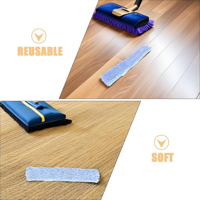 2pcs Microfiber Window Cleaning Refill Sleeves Replacement for Glass and Mirrors, Easy Installation with Universal Compatibility, Reusable Squeegee Cloth for Home and Office Use