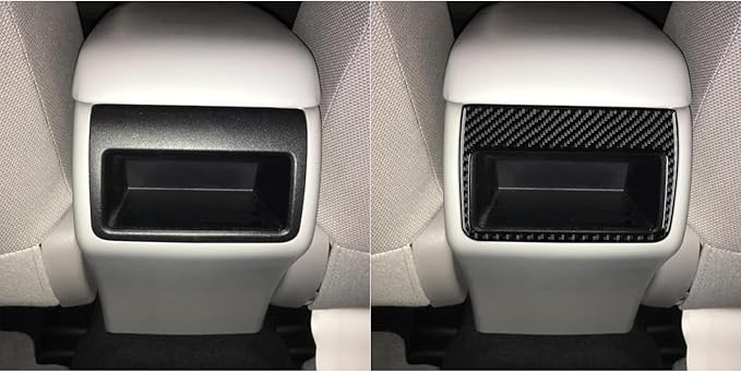 Real Carbon Fiber Trim for Toyota Camry Accessories | for 2012 2013 2014 Rear Row Air Vent Wind Outlet Decoration Panel Frame Sticker Interior Thick Overlay Decal