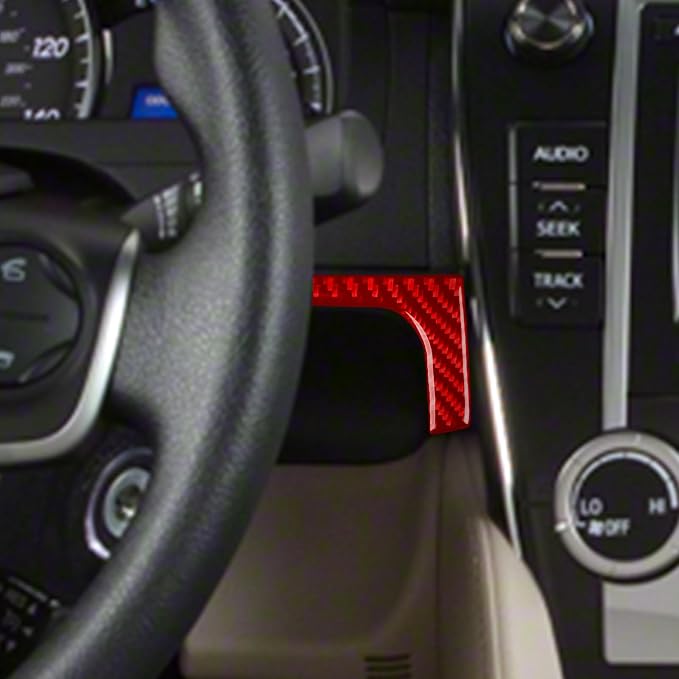 Real Carbon Fiber Trim for Toyota Camry Accessories | for 2012 2013 2014 Engine Start Stop Panel Ignition Control Lower Decoration Panel Interior Thick Overlay Decal