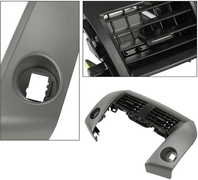 G-PLUS Center Dash A/C Heater Air Vent Cover Trim Bezel Switch Compatible with Toyota Rav4 2006-2012 Dashboard Air Vent Panel