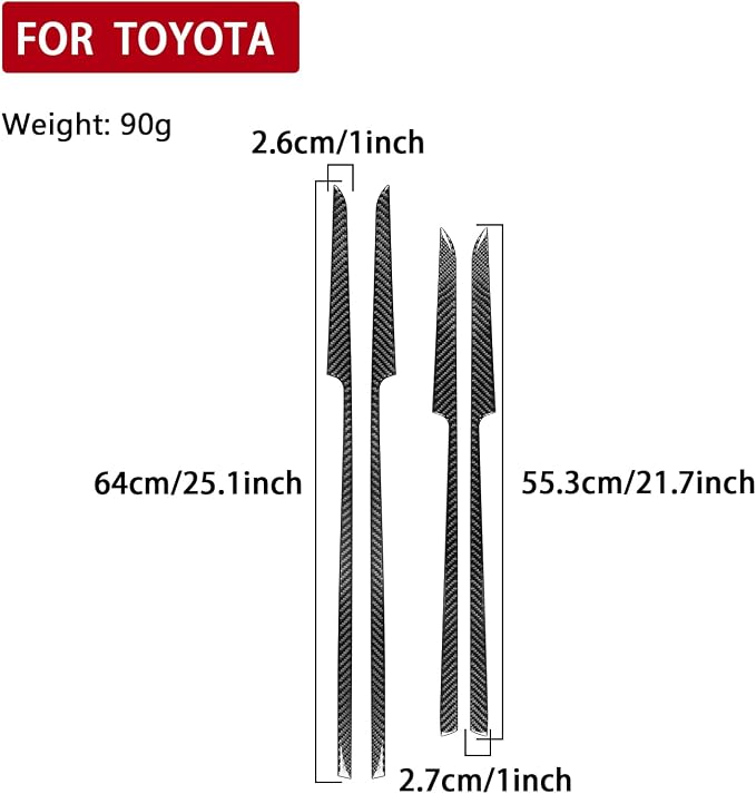 Real Carbon Fiber Trim for Toyota Camry Accessories | for 2012 2013 2014 Armrest Box Decoration Panel Sticker Interior Thick Overlay Decal