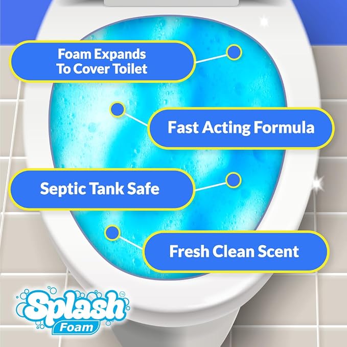 Splash Foam Toilet Cleaner - Self Activating Cleaning Powder for Toilet Bowl Cleaning