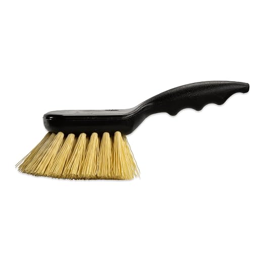 SPARTA Plastic Scrub Brush, Cleaning Brush, Utility Brush with Polypropylene Bristles For Cleaning, 8 Inches, Black