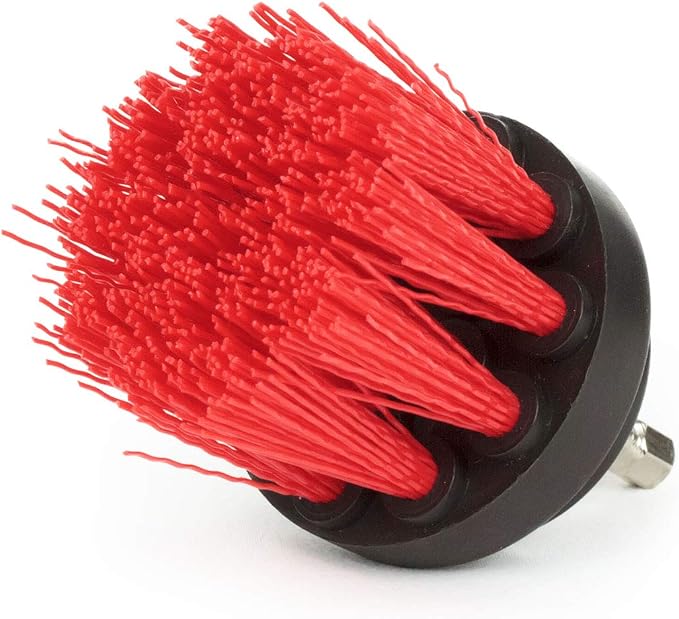 Outdoor Cleaning Brushes - Stiff Bristle Deck Scrubbing Brush - Concrete Scrub Brush - Bird Baths Cleaning Tool - Garden Statues Cleaning Equipment - Granite Headstone Restoration Brush - Siding Brush