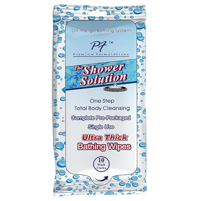 Shower Solutions - Adult Bathing Wipes, Extra Large and Extra Thick, 240 Wipes Bulk Pack