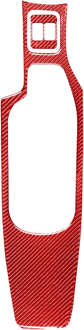 Car Accessories Central Armrest Cover Trim Stickers Compatible with Subaru BRZ 2016 2017 2018 2019 2020 Red Real Carbon Fiber Center Control Panel Interior Decals Type-B