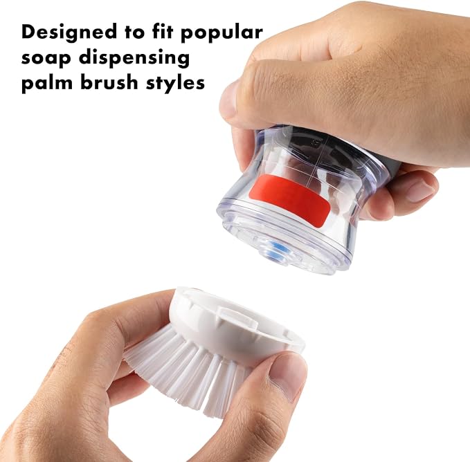 OYV 4 Pack Soap Dispensing Palm Brush Refills, Palm Brush Replacement Head, Palm Brush Refill Head, Palm Brush Refill for Soap Dispensing Palm Brush