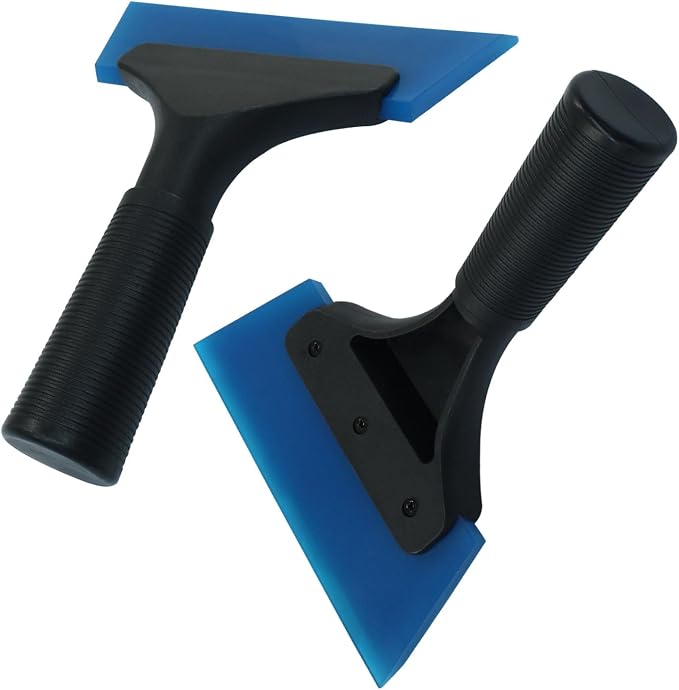 Hordion 2Pcs Small Squeegee 5" Rubber Blade Window Tint Squeegee Blue | Mini Wiper for Car Windshield Mirror Shower Auto Cleaning