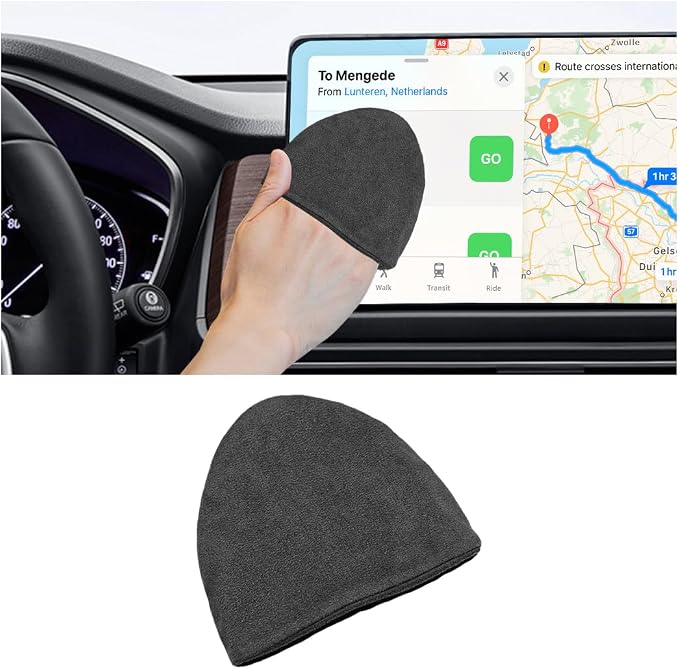 Car Screen Cleaner, Microfiber Cloth Vehicle Touchscreen Cleaning Wipes, Foldable Automotive Interior Cleaning Pad Accessories for Dashboard LCD Display, Universal for Truck SUV RV (Triangle)