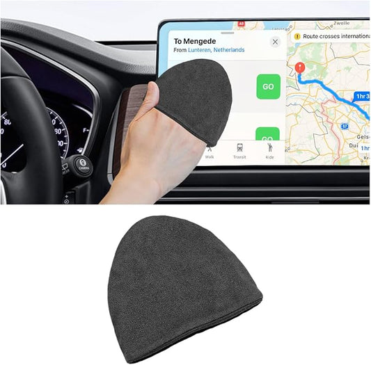 Car Screen Cleaner, Microfiber Cloth Vehicle Touchscreen Cleaning Wipes, Foldable Automotive Interior Cleaning Pad Accessories for Dashboard LCD Display, Universal for Truck SUV RV (Triangle)